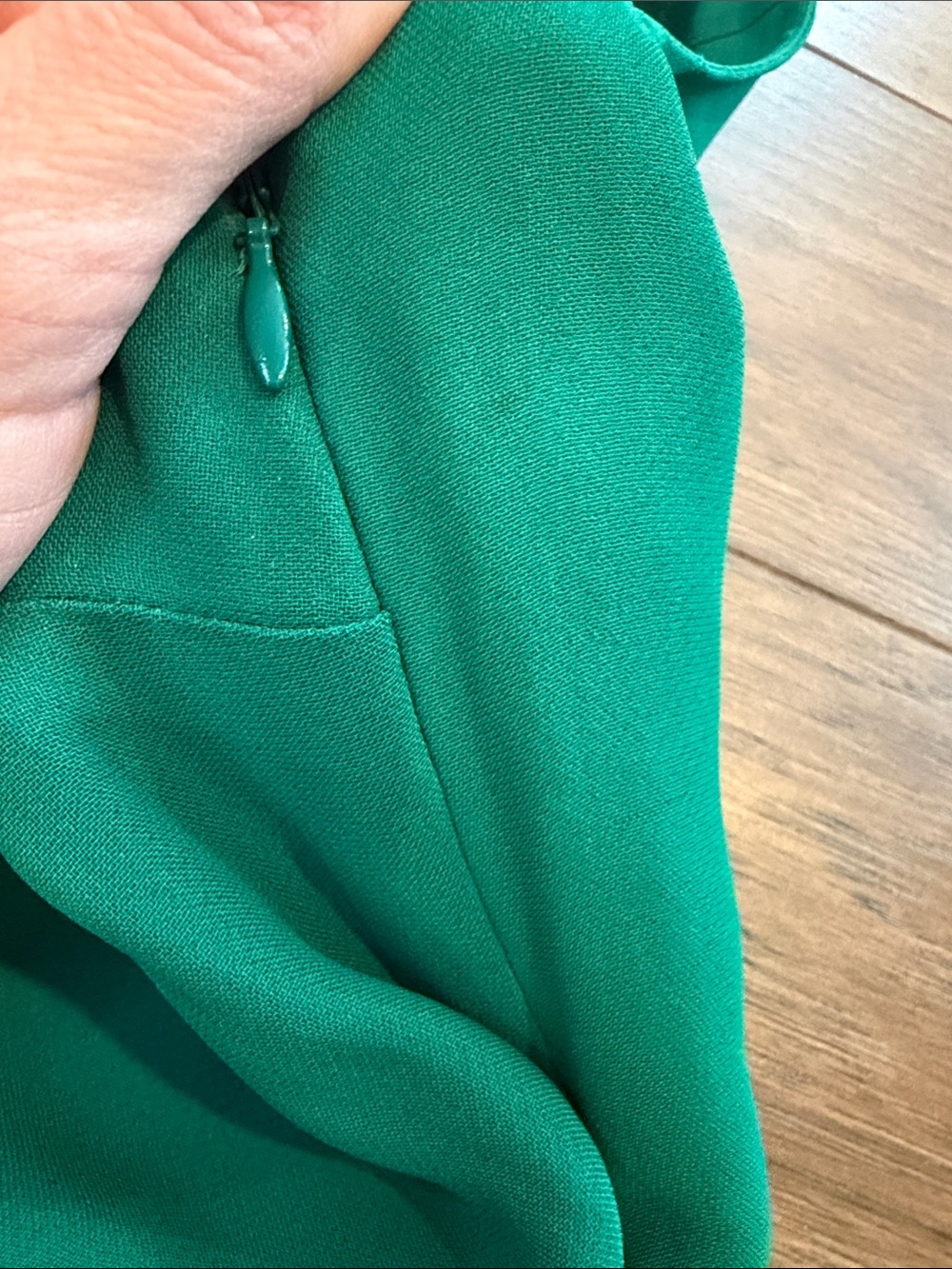 J. Crew Emerald Green Sleeveless V-Neck Dress Size 8 - C47-024 - Picture 4 of 13